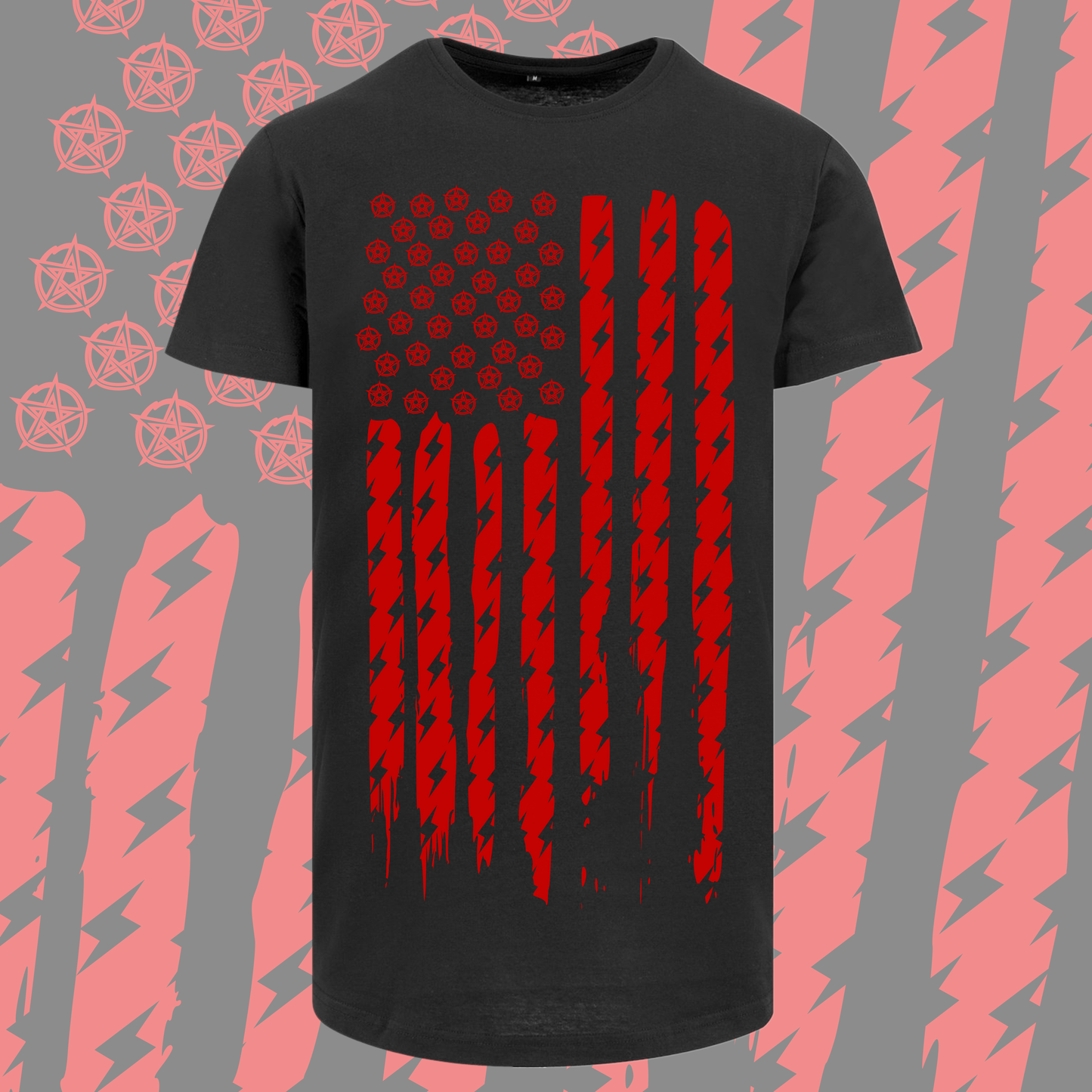 Men's Demon Flag Long Body T-Shirt