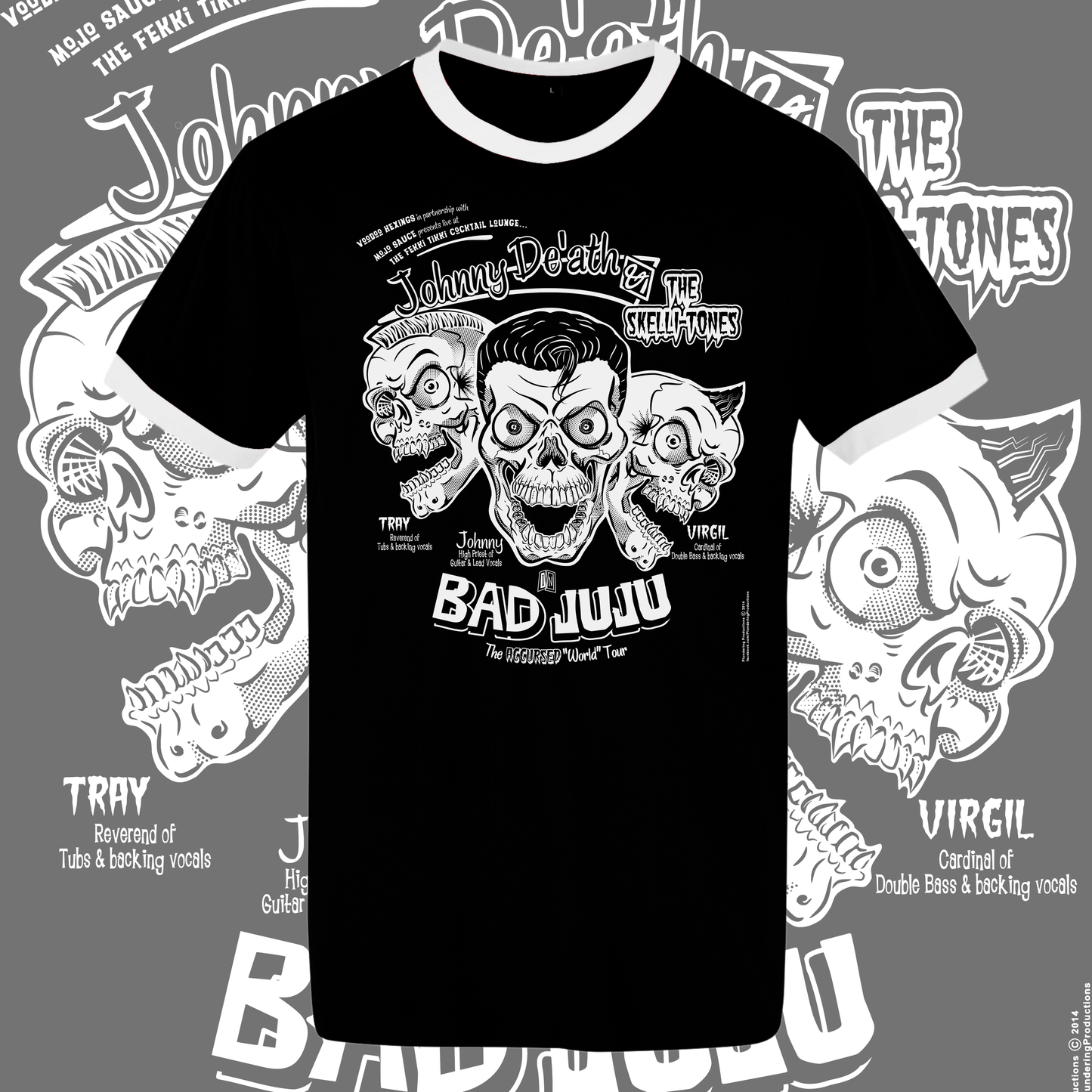 Men's Johnny De’ath & the Skelli-Tones Ringer T-shirt