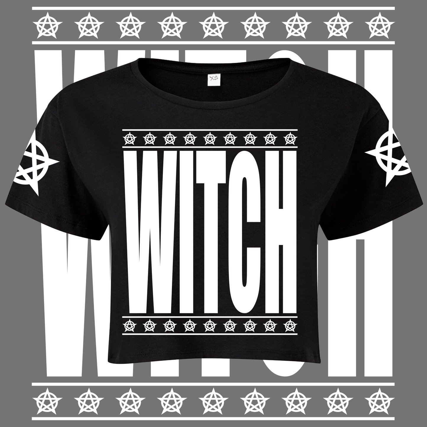 Women's black cropped top