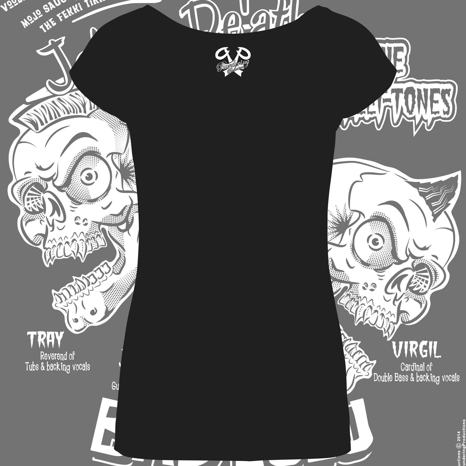 women's Johnny De’ath & the Skelli-Tones Ringer T-shirt