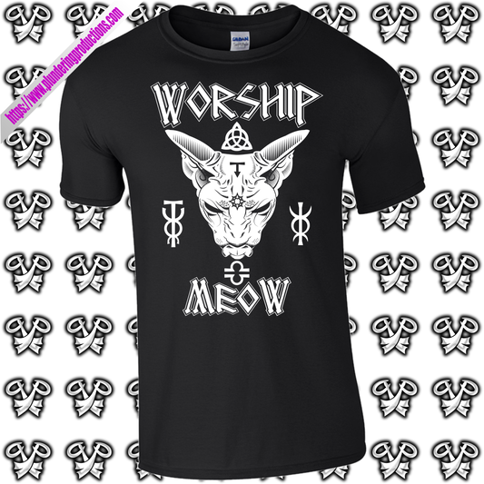 Worship Meow T-shirt Price Reduced