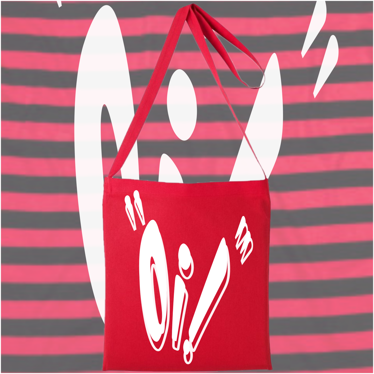 "Oi!" Over The Shoulder Tote Bag red