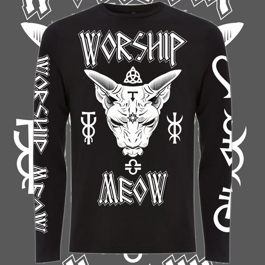 Men's Worship Meow Long Sleeve T-shirt