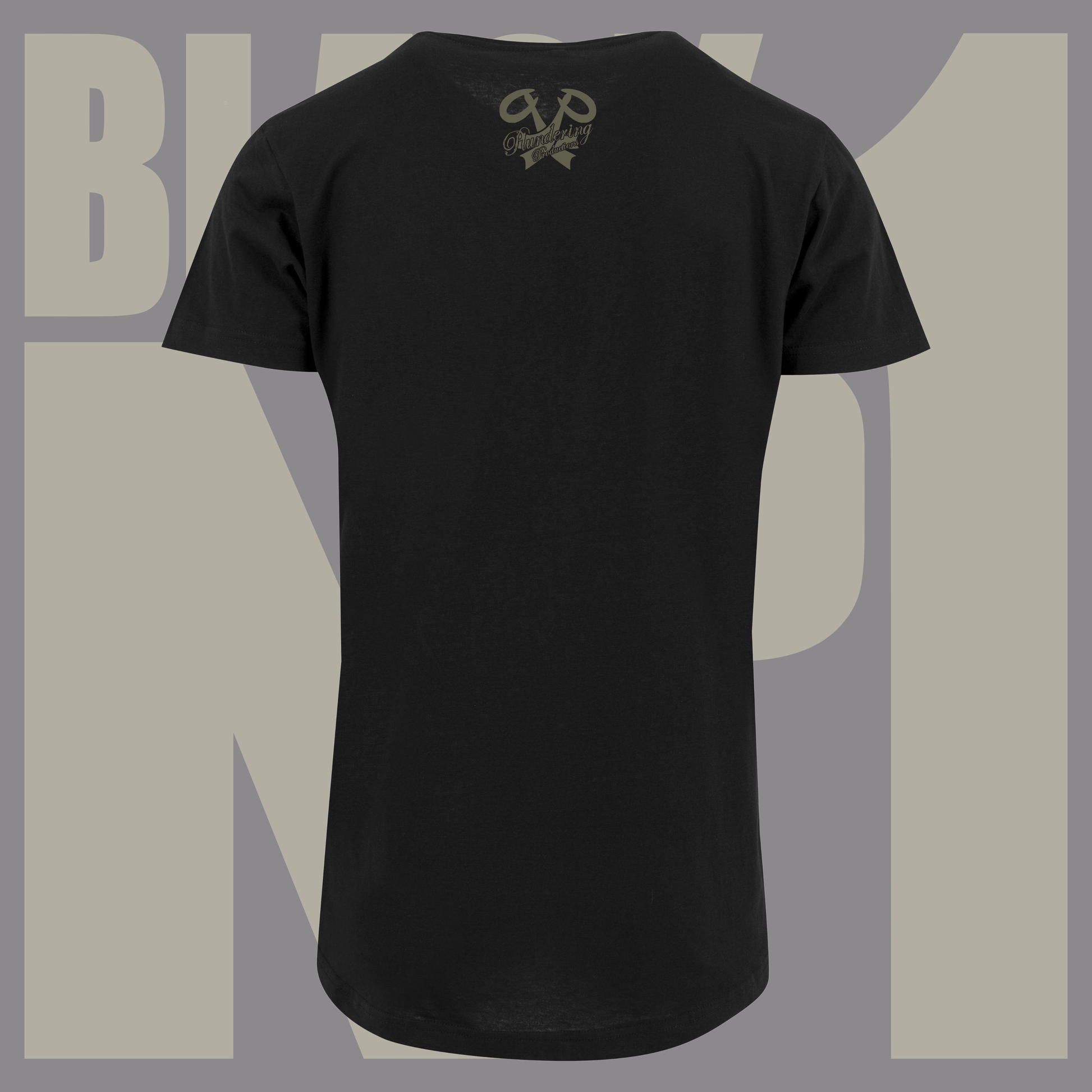 men's Black No1 Long Body T-shirt black