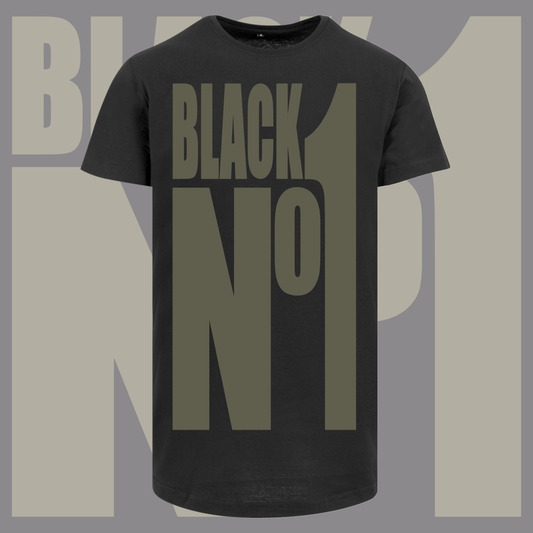 Men's Black No1 Long Body T-shirt black