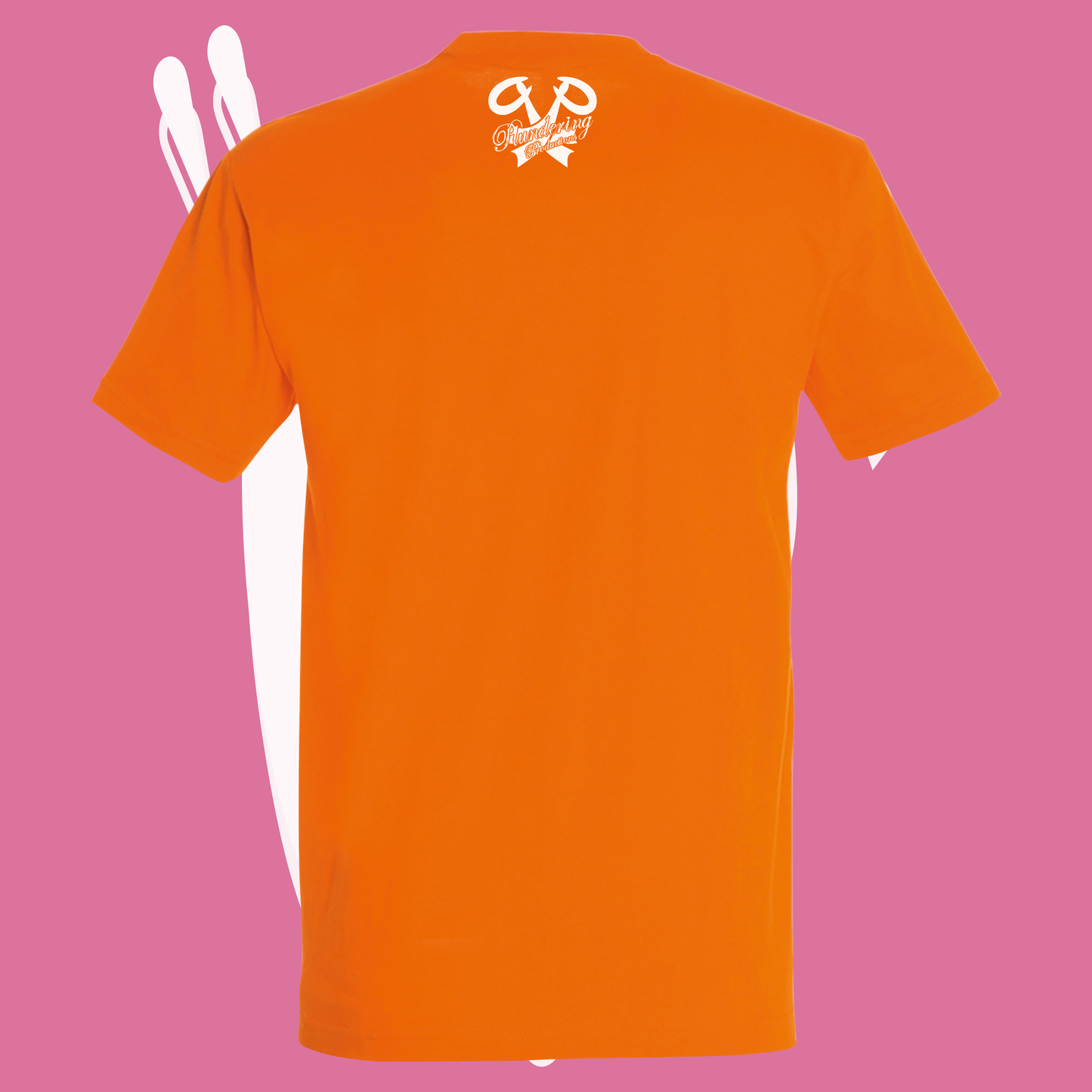 "Oi!" T-shirt orange back