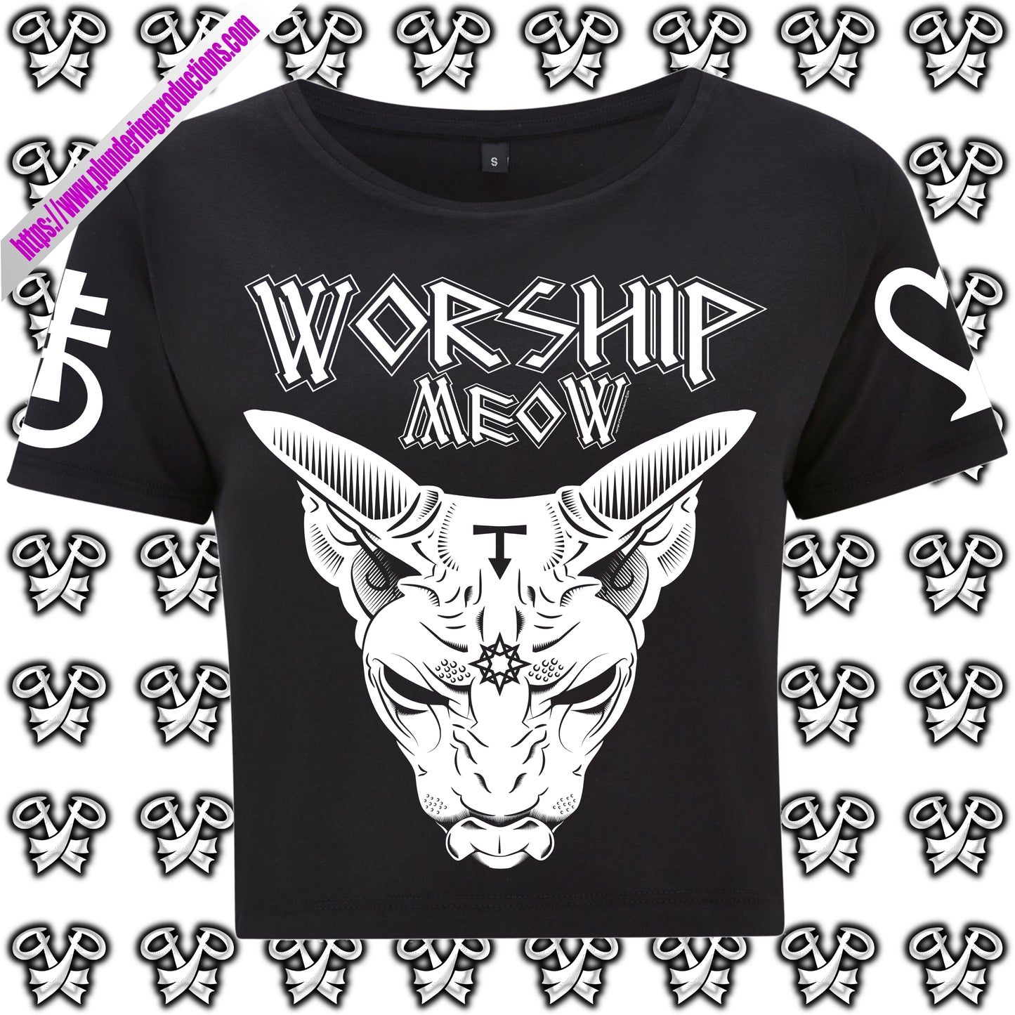 Worship Meow Cropped T-shirt