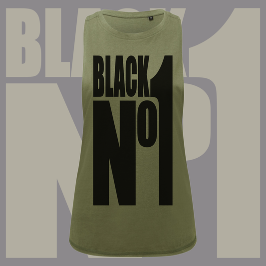 Women's Black No1 Racerback Vest olive green