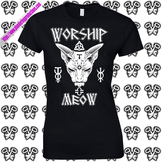 Worship Meow T-shirt Reduced Price